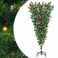 Albero di Natale artificiale preilluminato capovolto con set di palline 3396859