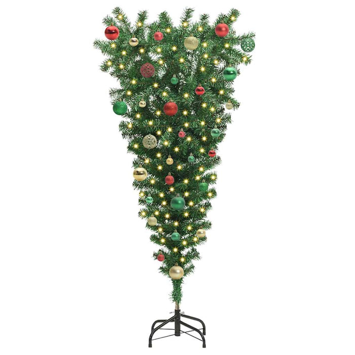 Albero di Natale artificiale preilluminato capovolto con set di palline 3396859