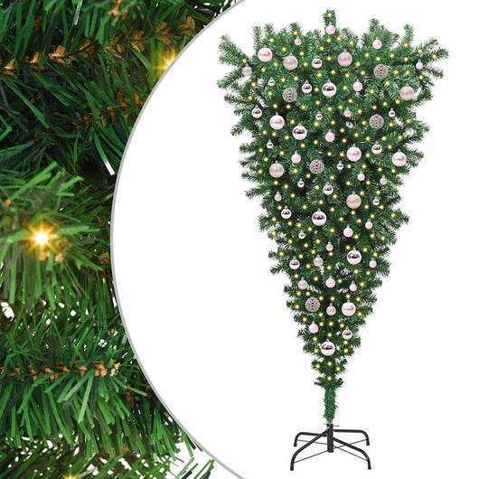 Albero di Natale artificiale pre-illuminato rovesciato con set di palline 3396866