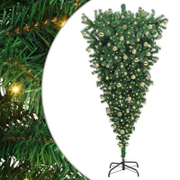 Albero di Natale artificiale pre-illuminato capovolto con set di palline 3396868