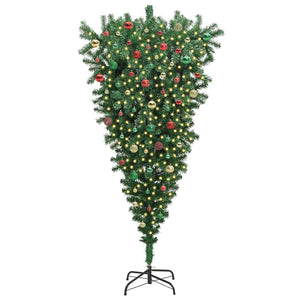Albero di Natale artificiale preilluminato capovolto con set di palline 3396872