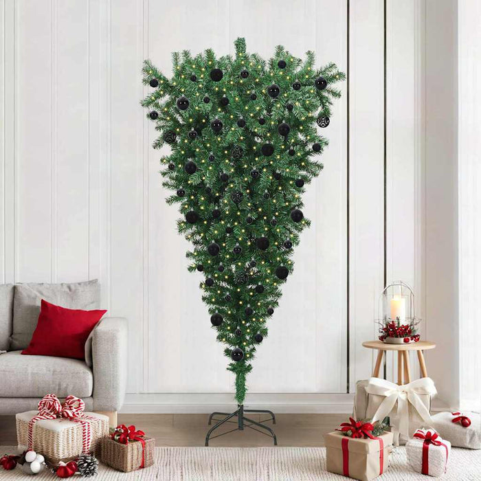 Albero di Natale artificiale preilluminato capovolto con set di palline 3396874