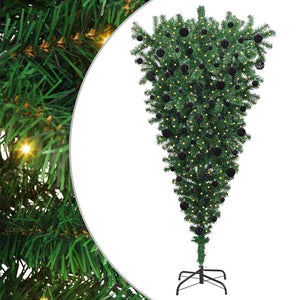 Albero di Natale artificiale preilluminato capovolto con set di palline 3396874