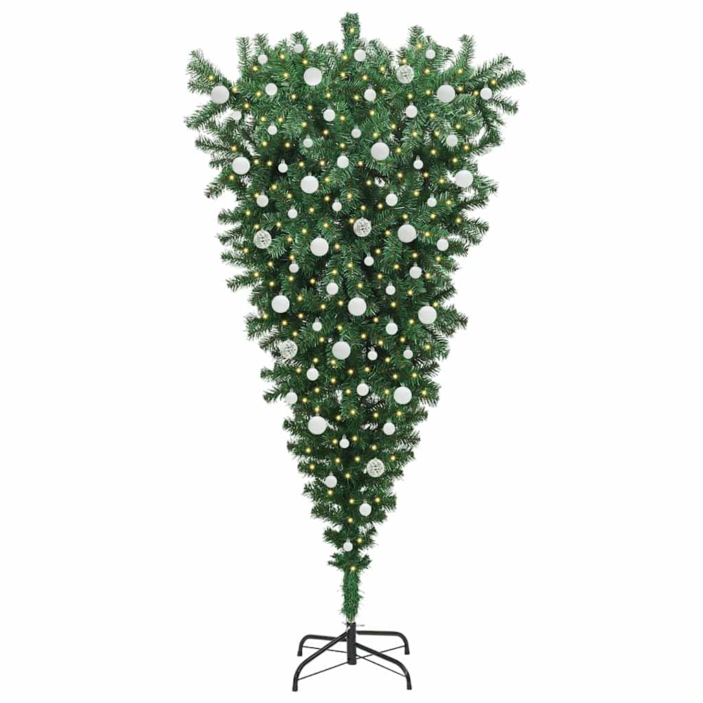Albero di Natale artificiale pre-illuminato rovesciato con set di palline 3396876