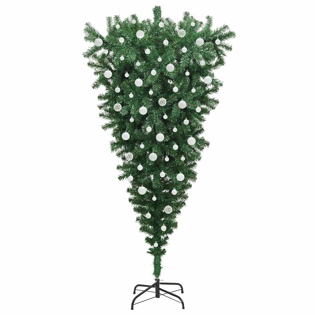 Albero di Natale artificiale pre-illuminato rovesciato con set di palline 3396876