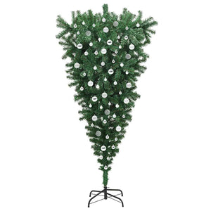 Albero di Natale artificiale pre-illuminato capovolto con set di palline 3396878