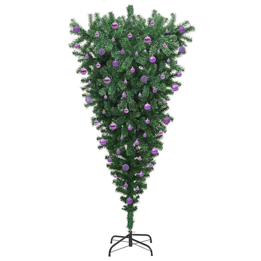 Albero di Natale artificiale pre-illuminato capovolto con set di palline 3396879
