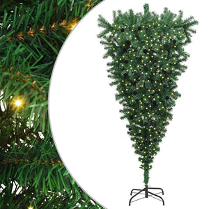 Albero di Natale artificiale preilluminato capovolto con set di palline 3396883