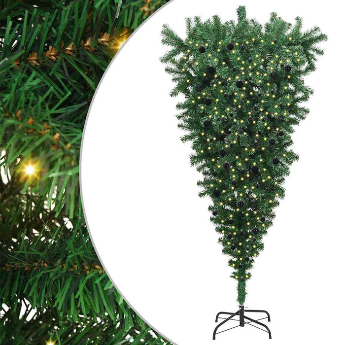 Albero di Natale artificiale preilluminato capovolto con set di palline 3396883