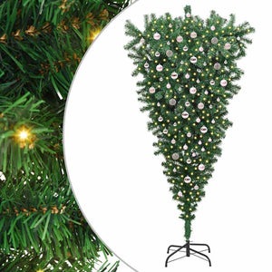 Albero di Natale artificiale rovesciato pre-illuminato con set di palline 3396884