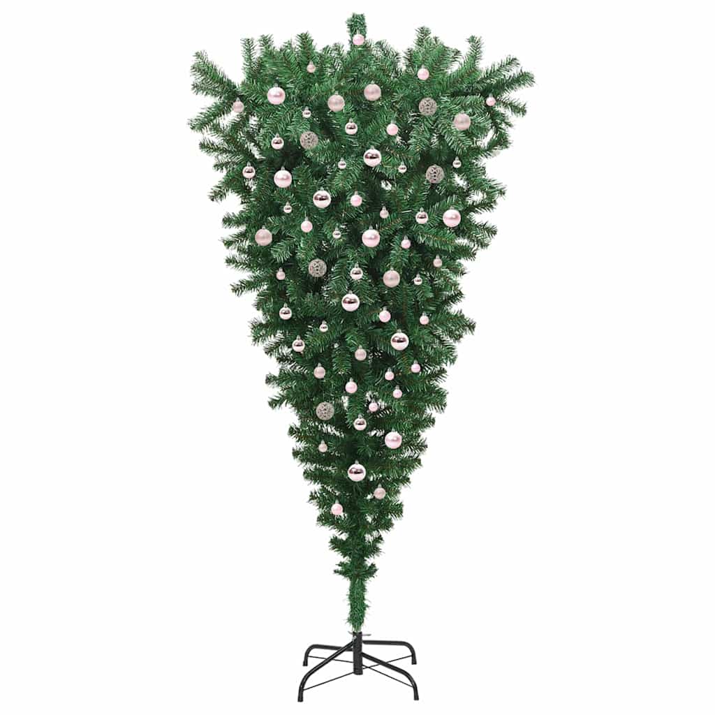 Albero di Natale artificiale rovesciato pre-illuminato con set di palline 3396884