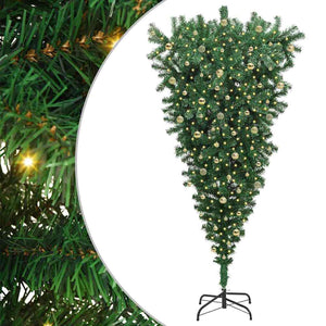 Albero di Natale artificiale pre-illuminato capovolto con set di palline 3396886
