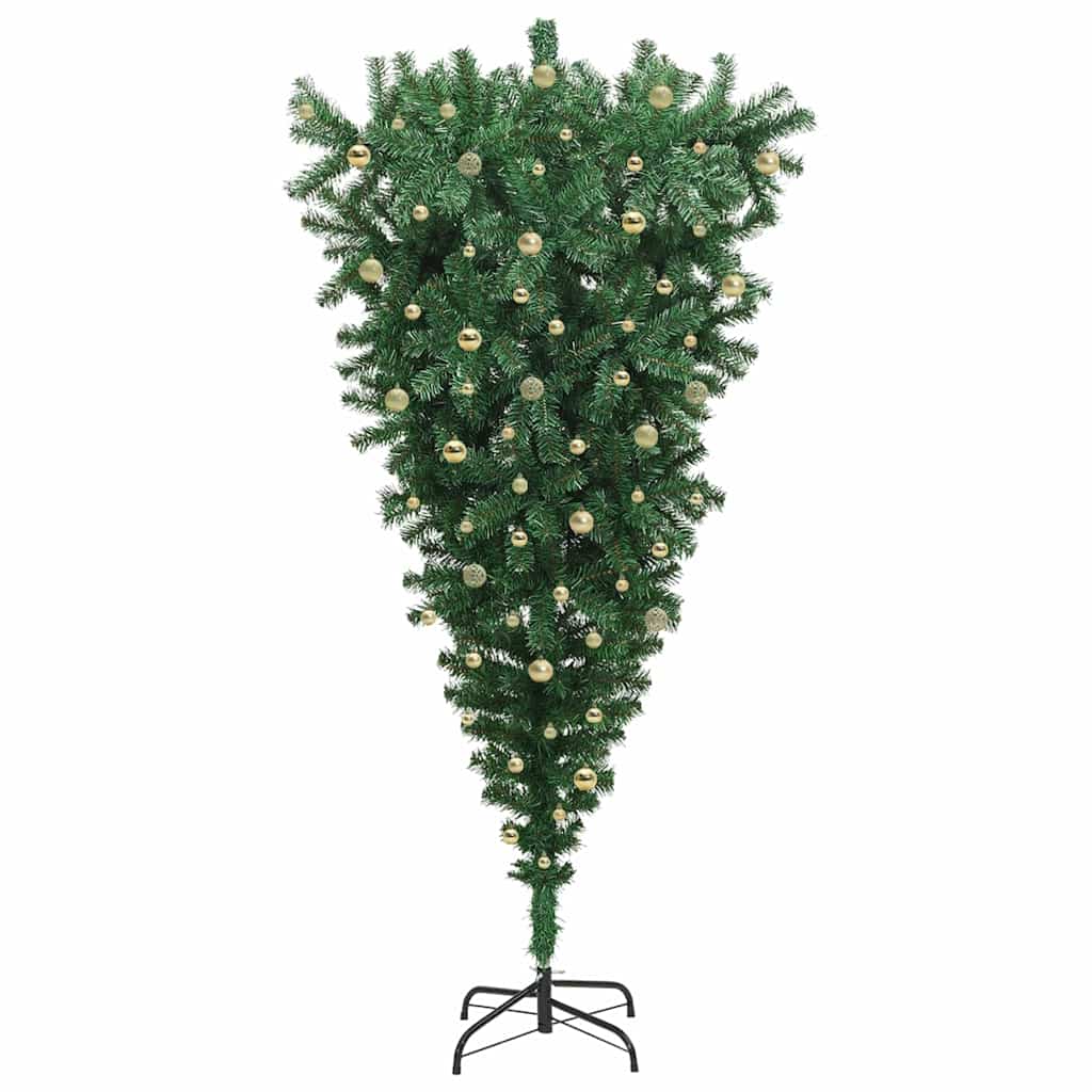 Albero di Natale artificiale pre-illuminato capovolto con set di palline 3396886