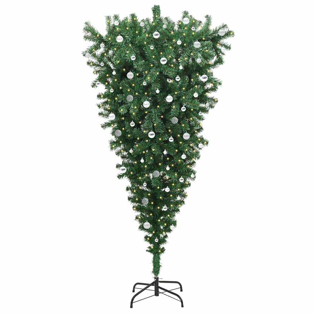 Albero di Natale artificiale preilluminato capovolto con set di palline 3396887