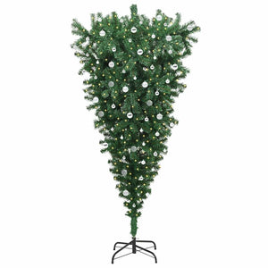Albero di Natale artificiale preilluminato capovolto con set di palline 3396887