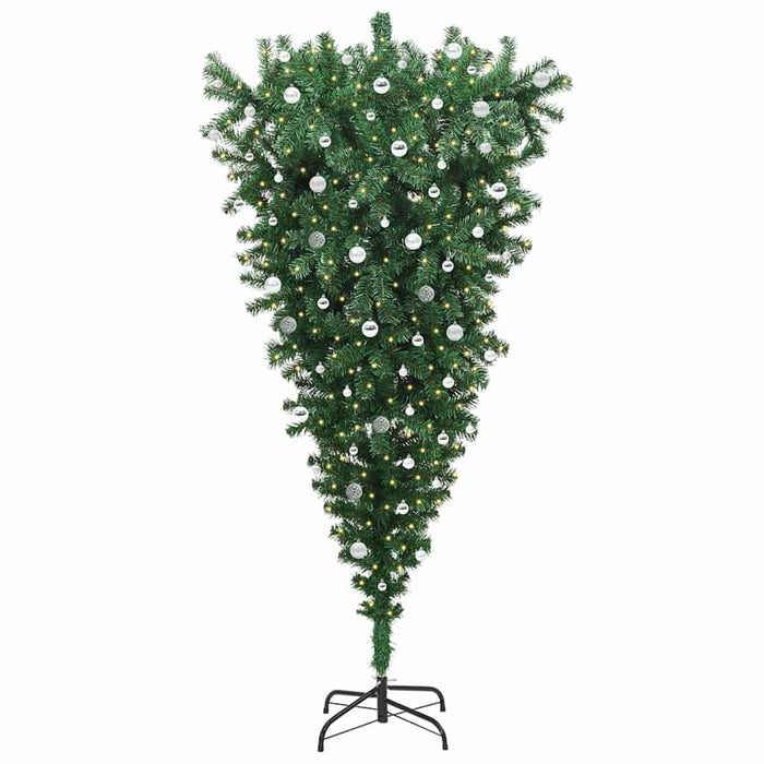 Albero di Natale artificiale preilluminato capovolto con set di palline 3396887