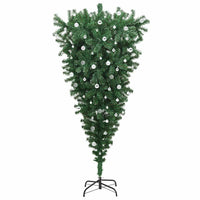 Albero di Natale artificiale preilluminato capovolto con set di palline 3396887