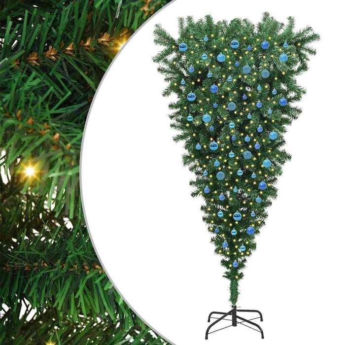 Albero di Natale artificiale preilluminato rovesciato con set di palline 3396889