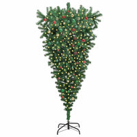 Albero di Natale artificiale preilluminato rovesciato con set di palle 3396890