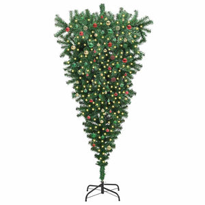 Albero di Natale artificiale preilluminato rovesciato con set di palle 3396890