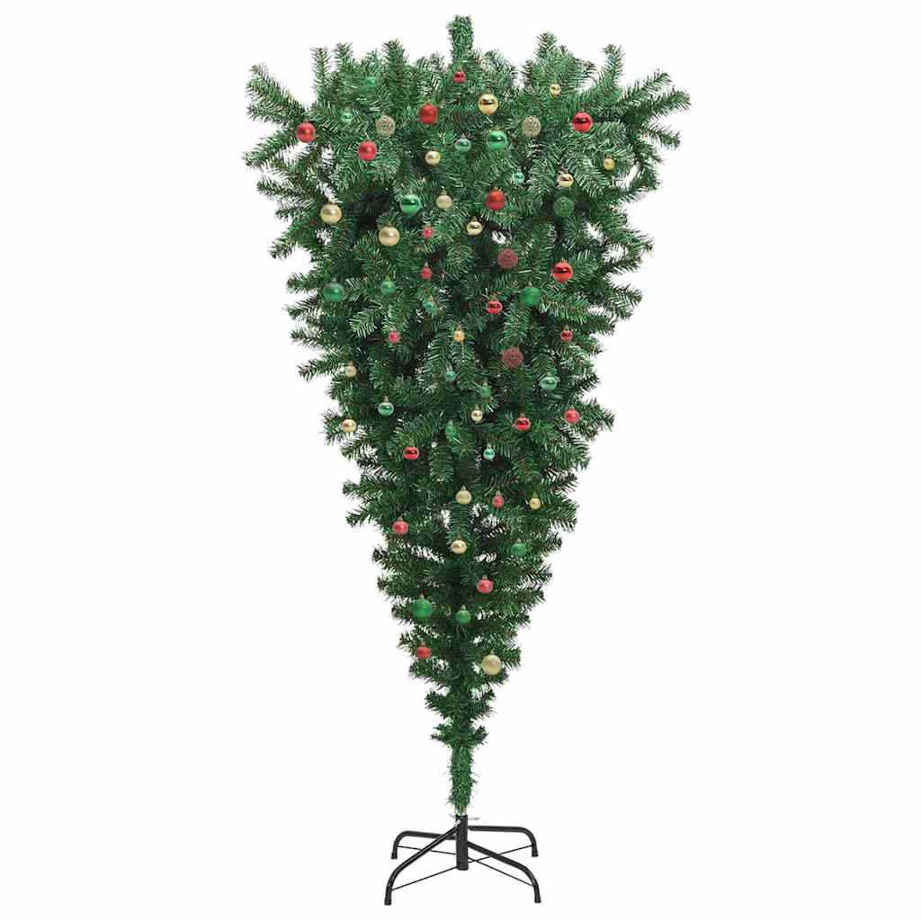 Albero di Natale artificiale preilluminato rovesciato con set di palle 3396890