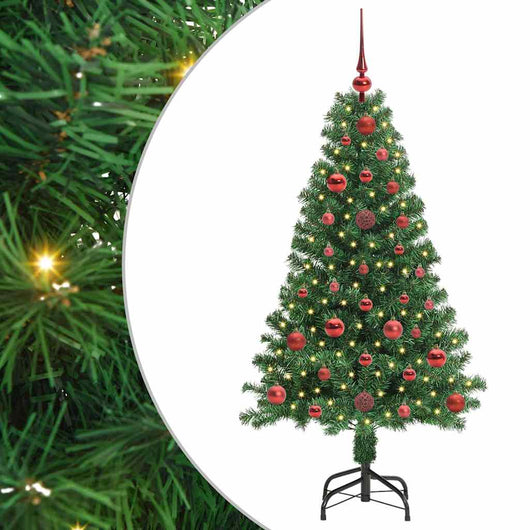 Albero di Natale artificiale con 150 LED Verde 120 cm 3396891