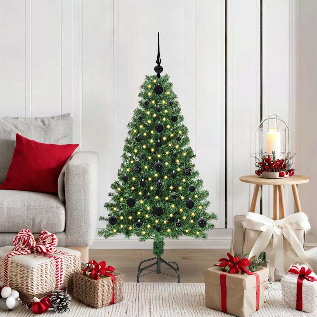Albero di Natale artificiale con 150 LED Verde 120 cm 3396892