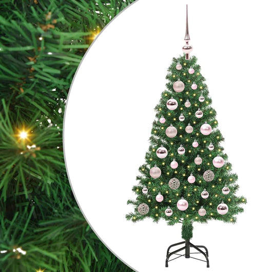 Albero di Natale artificiale con 150 LED Verde 120 cm 3396893