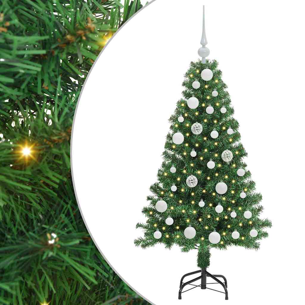 Albero di Natale artificiale con 150 LED Verde 120 cm 3396894