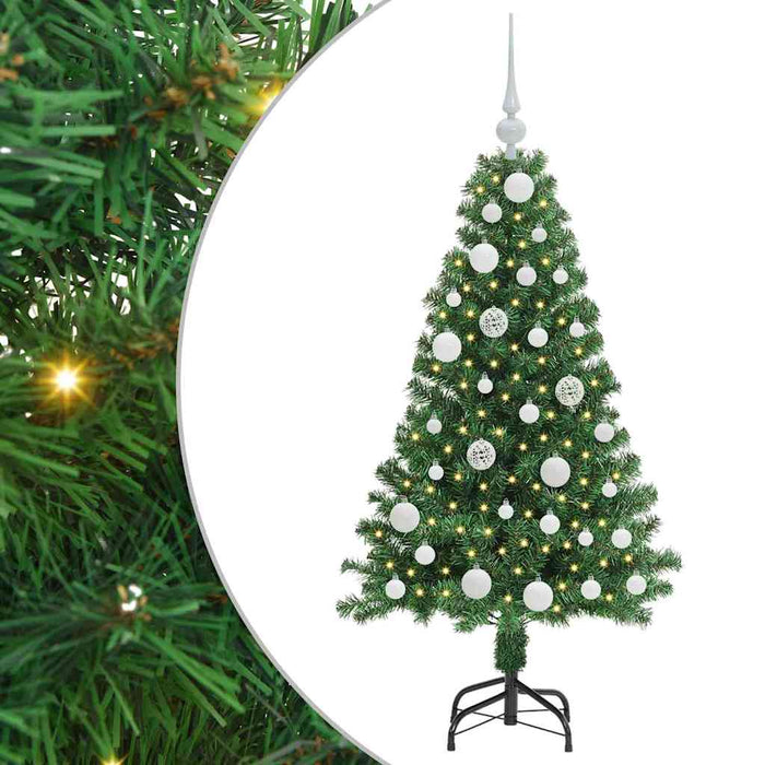 Albero di Natale artificiale con 150 LED Verde 120 cm 3396894