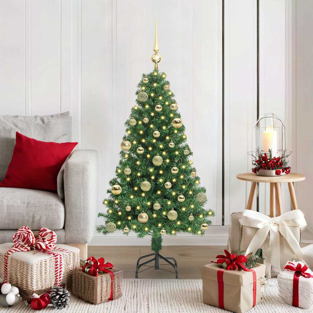 Albero di Natale artificiale con 150 LED Verde 120 cm 3396895