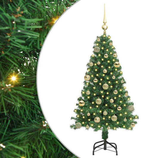 Albero di Natale artificiale con 150 LED Verde 120 cm 3396895