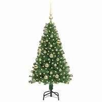 Albero di Natale artificiale con 150 LED Verde 120 cm 3396895