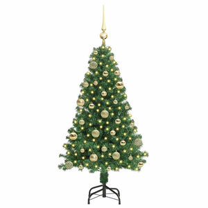 Albero di Natale artificiale con 150 LED Verde 120 cm 3396895