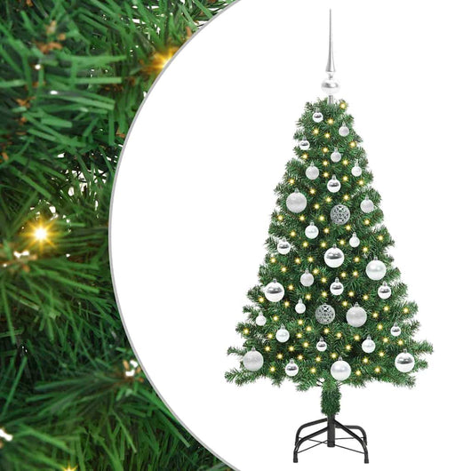 Albero di Natale artificiale con 150 LED Verde 120 cm 3396896