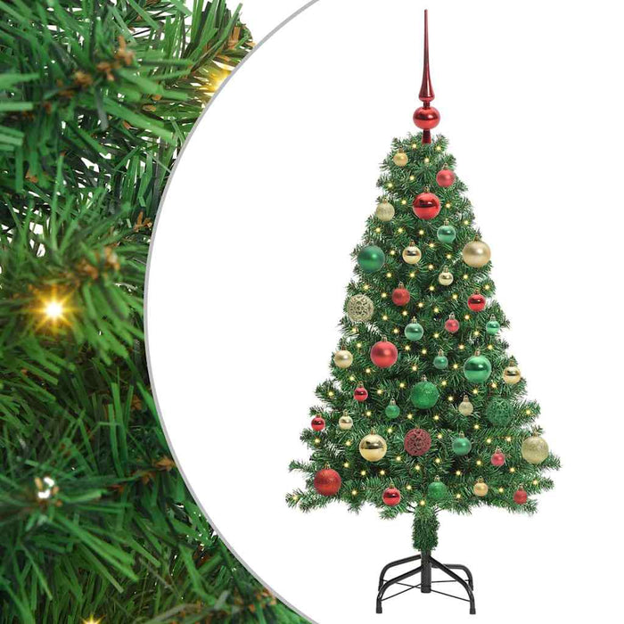 Albero di Natale artificiale con 150 LED Verde 120 cm 3396899