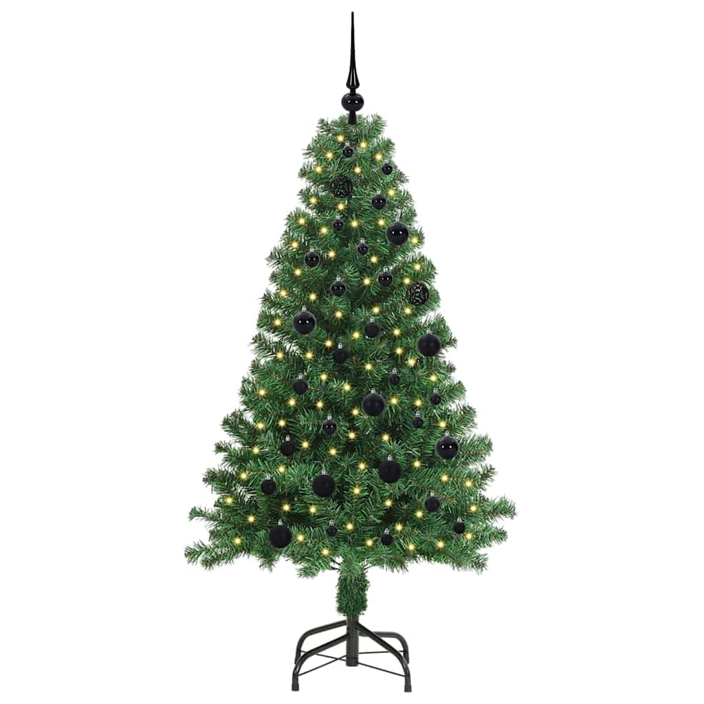 Albero di Natale Artificiale-Albero Natalizio con 150 LED Verde 150 cm 666362