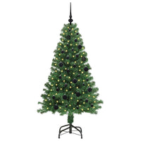 Albero di Natale Artificiale-Albero Natalizio con 150 LED Verde 150 cm 666362
