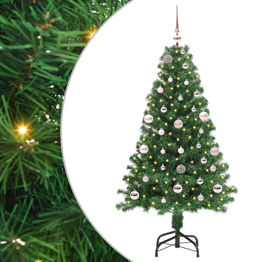 Albero di Natale artificiale con 150 LED Verde 150 cm 3396902