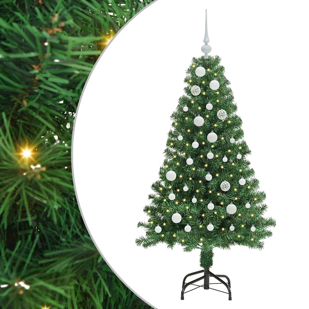Albero di Natale Artificiale-Albero Natalizio con 150 LED Verde 150 cm 680096