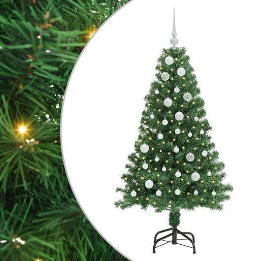 Albero di Natale Artificiale-Albero Natalizio con 150 LED Verde 150 cm 680096
