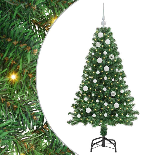 Albero di Natale artificiale con 150 LED Verde 150 cm 3396903
