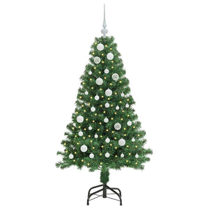 Albero di Natale Artificiale-Albero Natalizio con 150 LED Verde 150 cm 680096