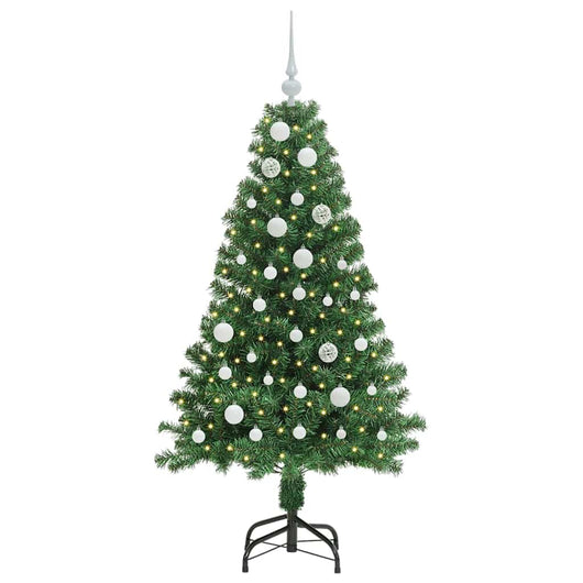 Albero di Natale Artificiale-Albero Natalizio con 150 LED Verde 150 cm 680096