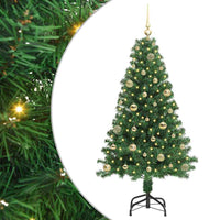 Albero di Natale Artificiale-Albero Natalizio con 150 LED Verde 150 cm 964573