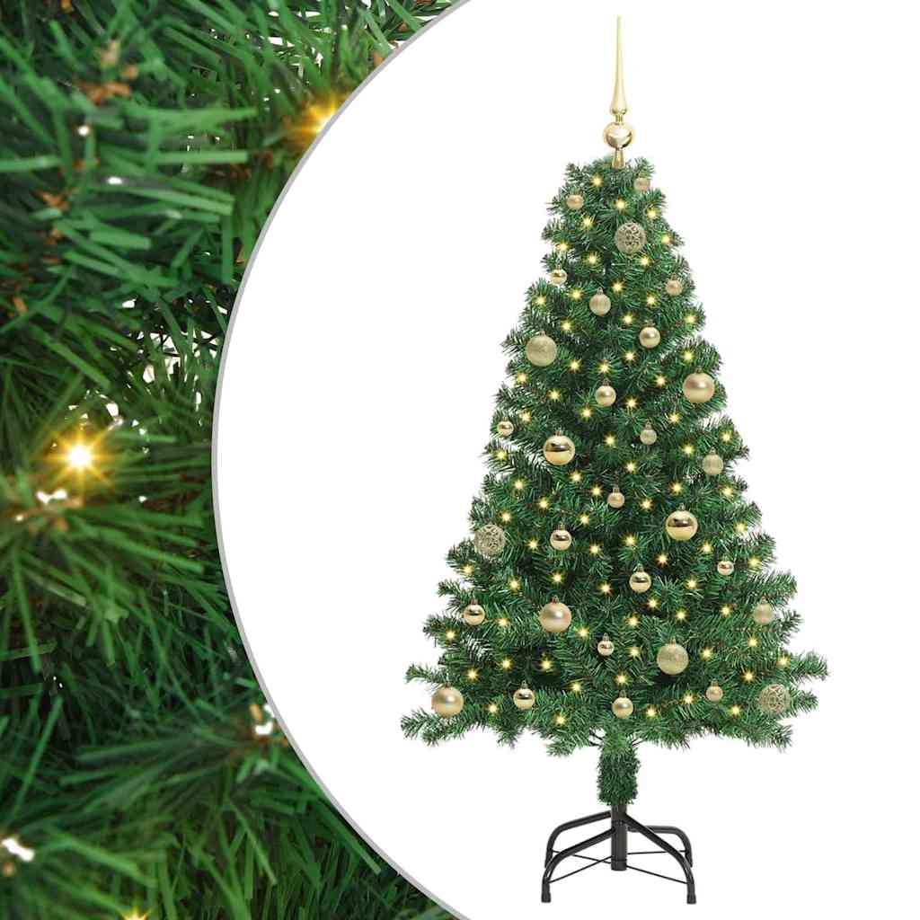 Albero di Natale artificiale con 150 LED Verde 150 cm 3396904