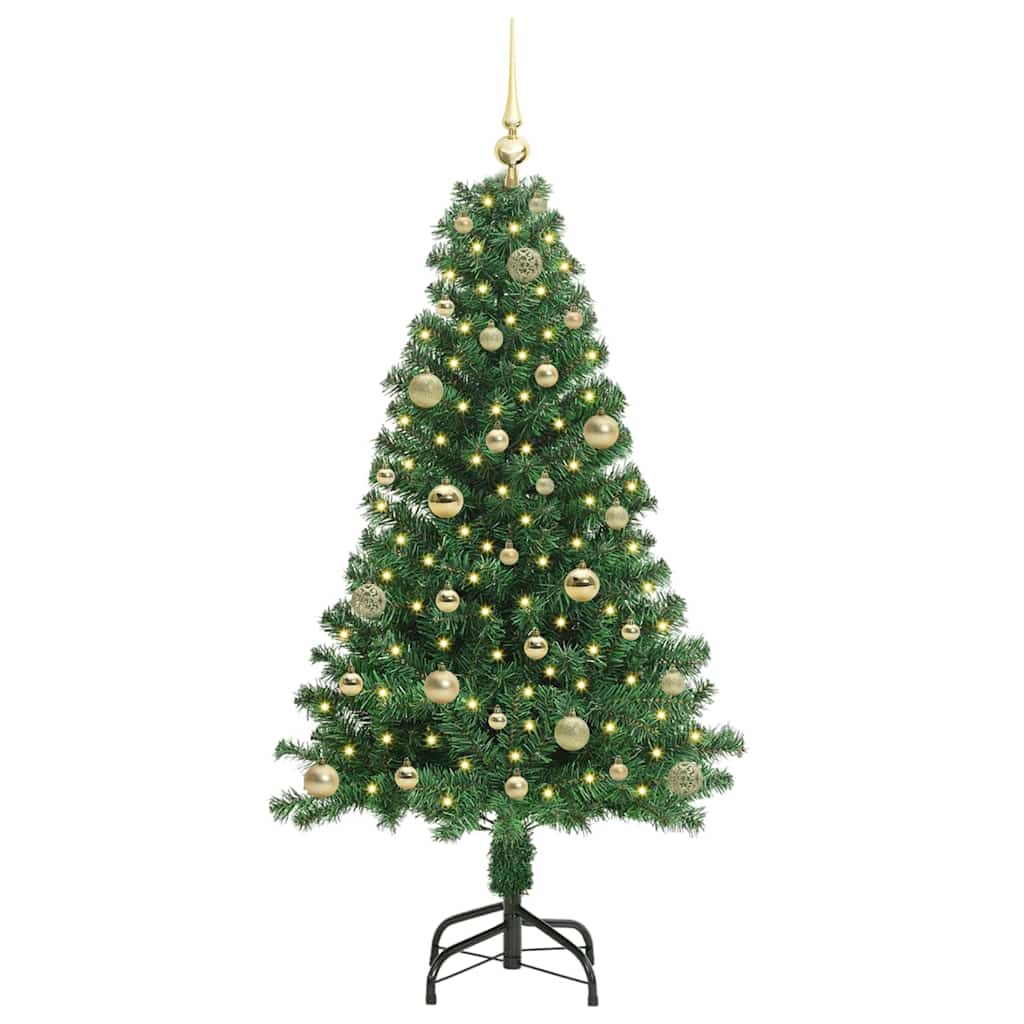 Albero di Natale artificiale con 150 LED Verde 150 cm 3396904