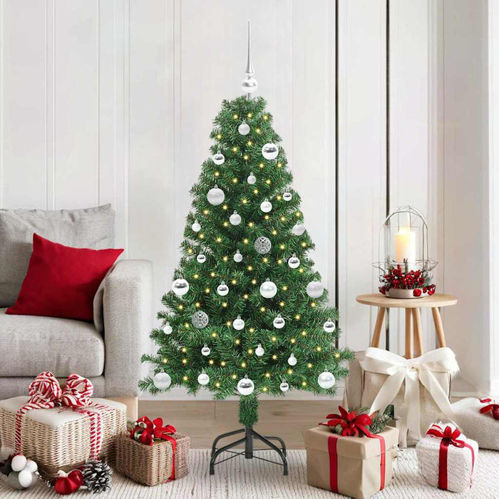 Albero di Natale artificiale con 150 LED Verde 150 cm 3396905