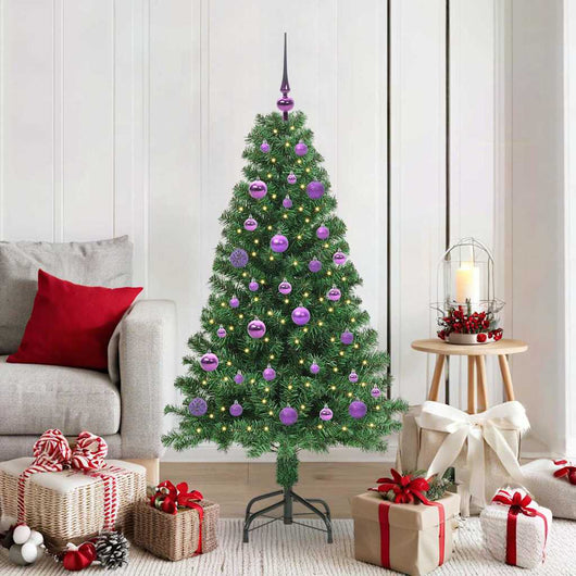 Albero di Natale artificiale con 150 LED Verde 150 cm 3396906