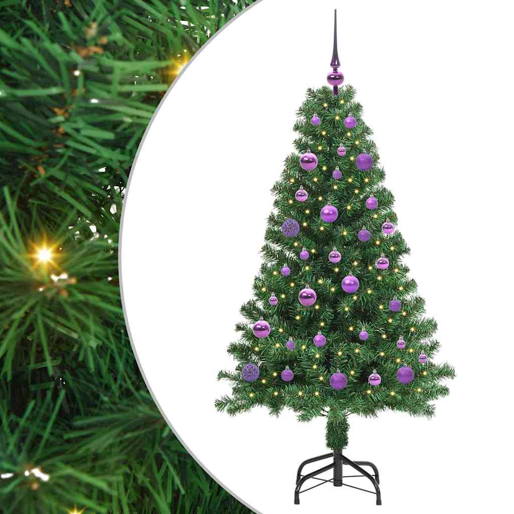 Albero di Natale artificiale con 150 LED Verde 150 cm 3396906